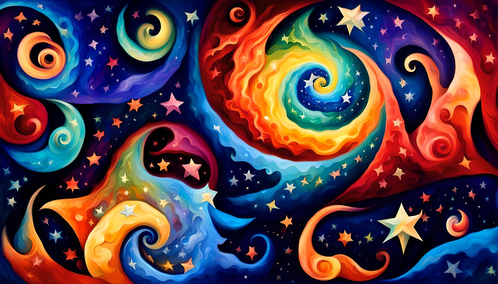 Cosmic Star Cluster Formation as Impasto Oil Painting