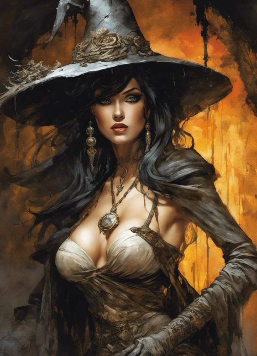 Sensual Mummy Witch Pin-Up in Tomb