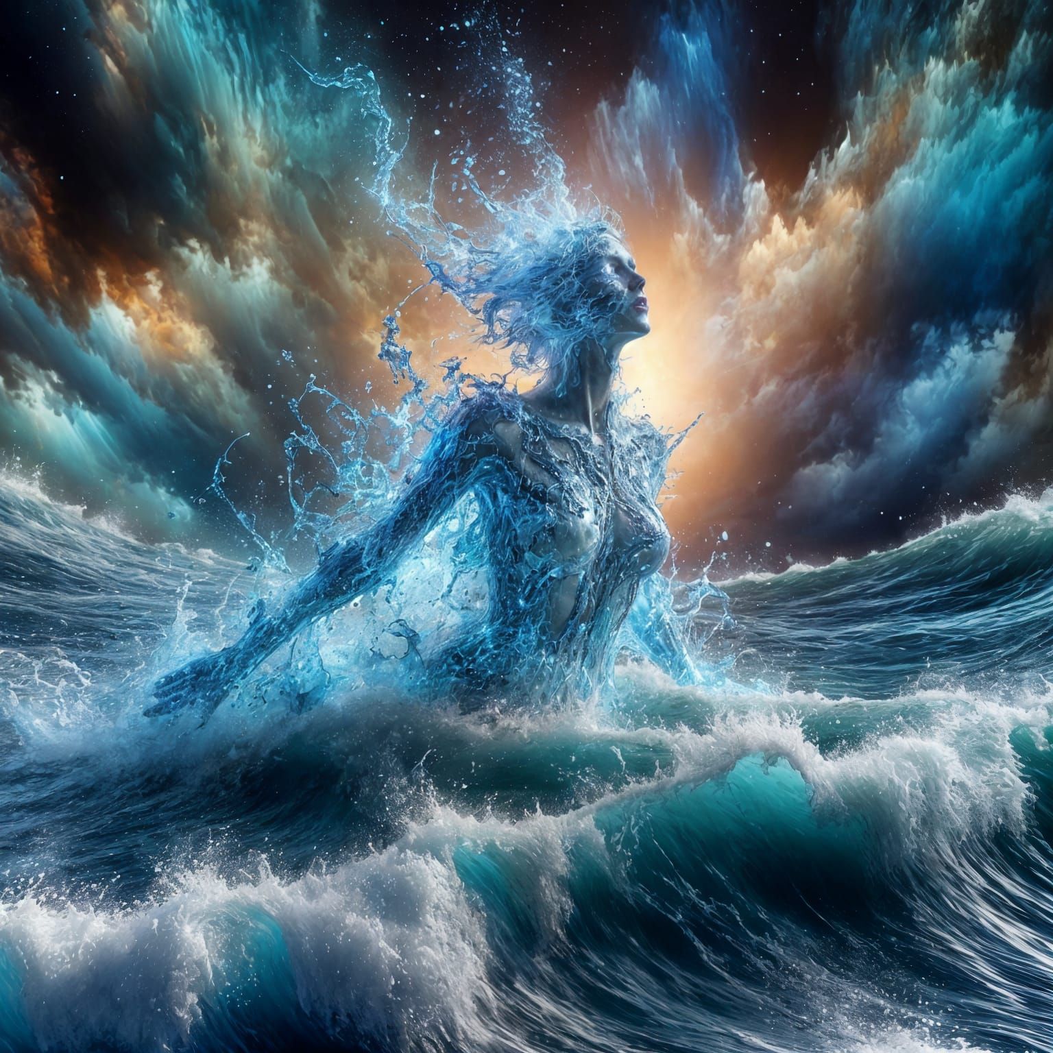 Émergeant de la mer