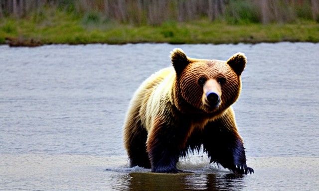 Unusual Cartoon Bear Character