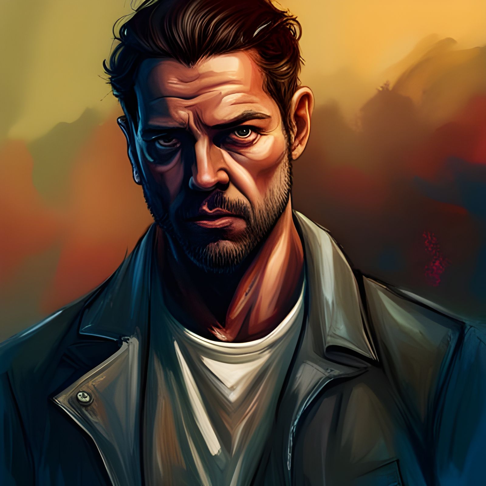 Post-Apocalyptic Convict Portrait in Hyperrealistic Style