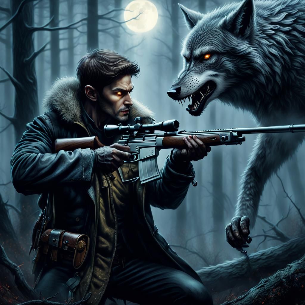 Hunter Fires Silver Bullet in Misty Forest