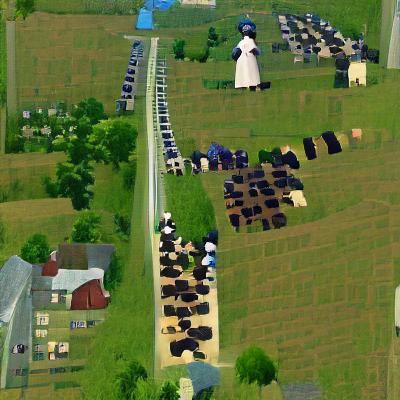 Peaceful Amish Countryside Landscape