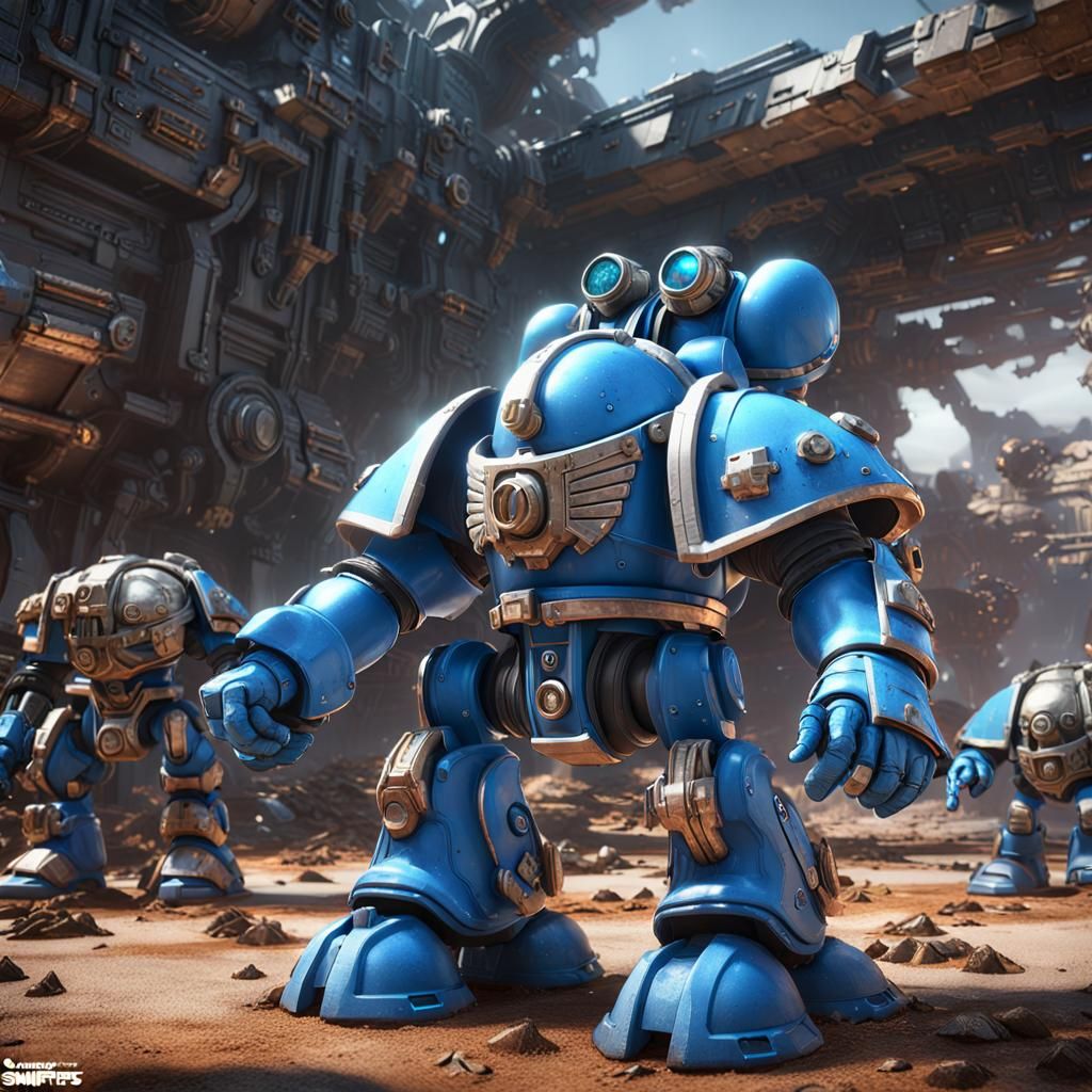 WarHammer 40000 Smurfs