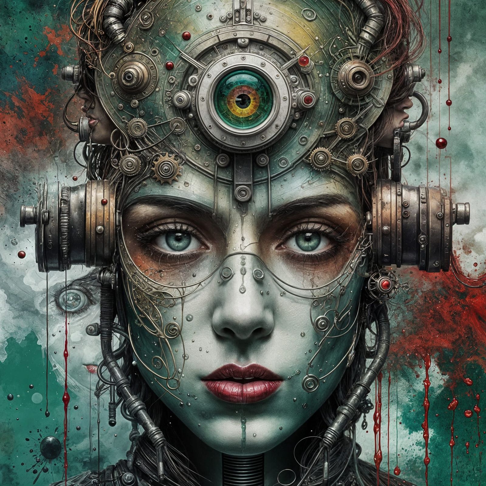 Ethereal Abstract Female Portrait with Borg Eyepiece