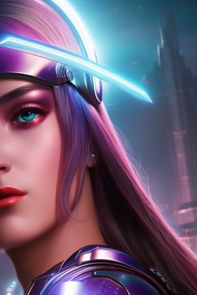 Teenage Superhero in Neon Tech Suit, Comic Book Art