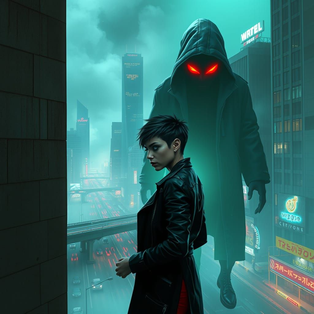 Cyberpunk Anti-Hero Confronts Ghostly Villain in Dystopian C...