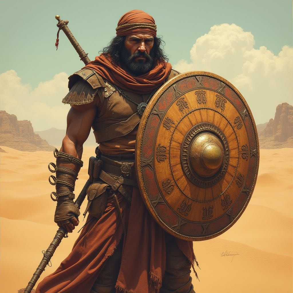 Nomad's Shield in Tribal Warrior Art