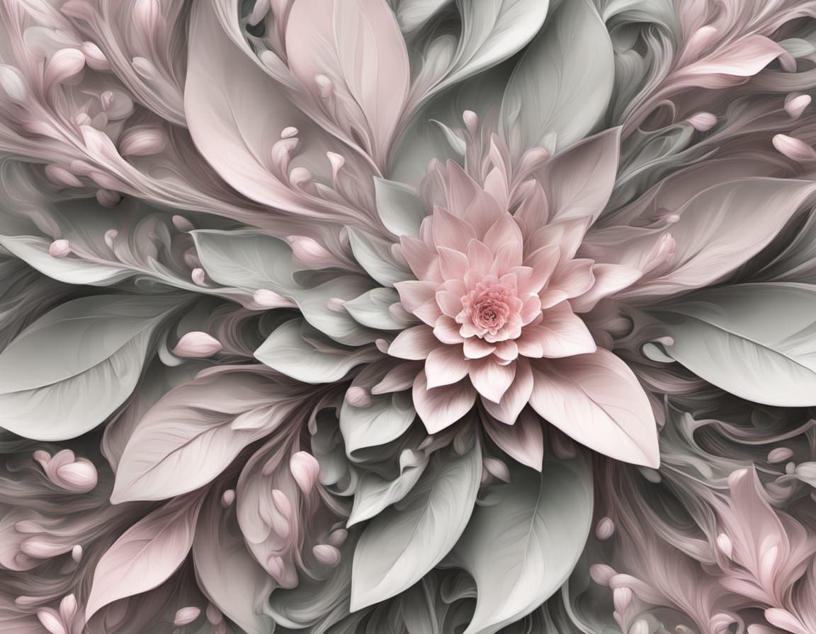 Surreal Abstract Painting of Jonquil Taupe Bay