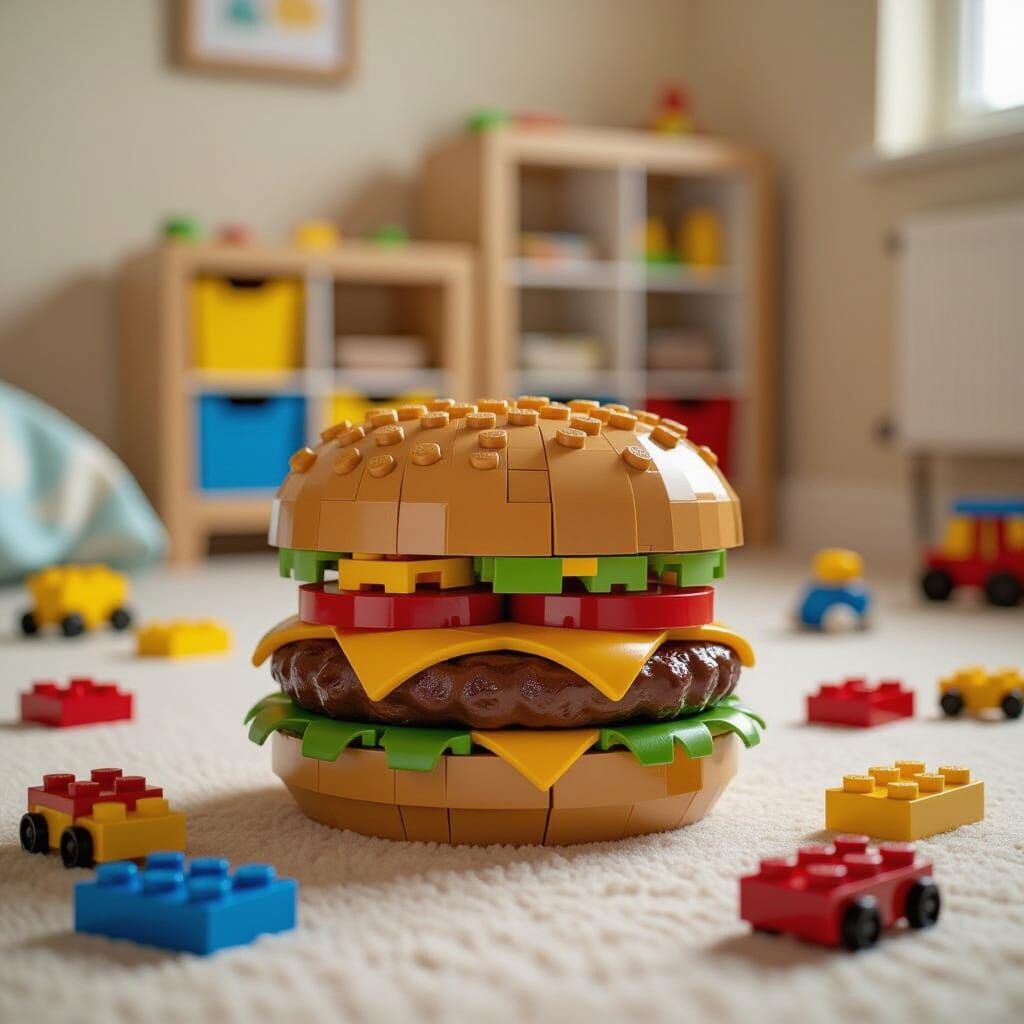 Lego Cheeseburger in Child's Playroom