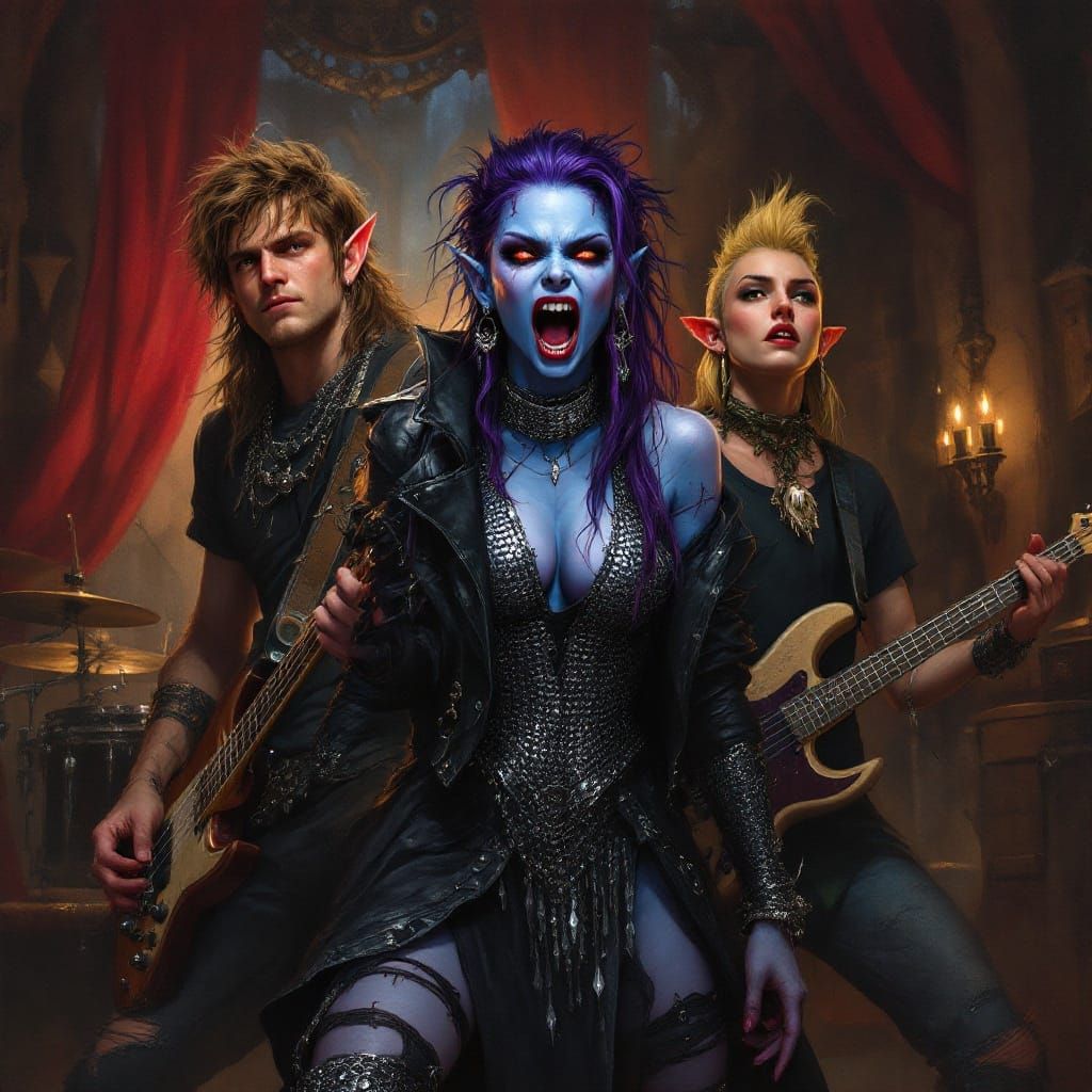 Drow Singer Performing Live on Tavern Stage