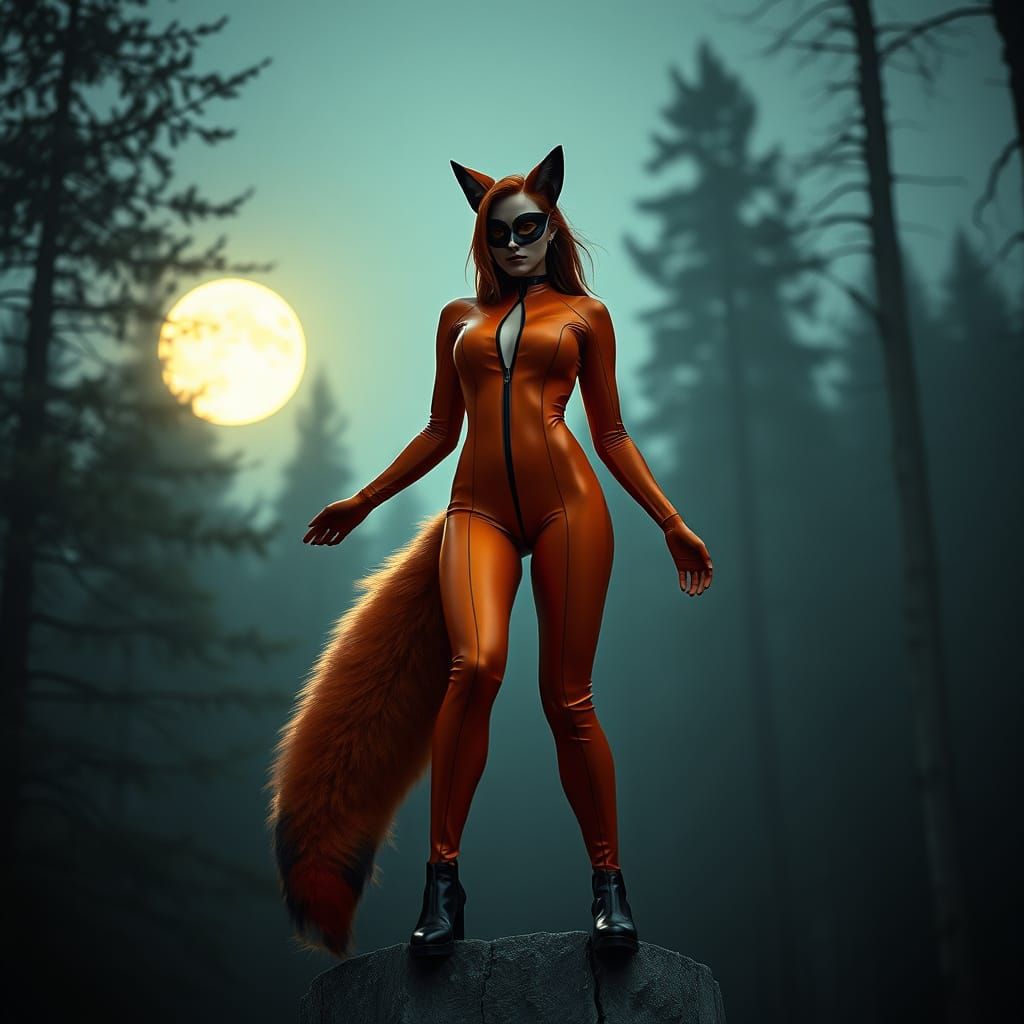 Empowered Goddess of the Alpes in Cyberpunk Latex Fashion