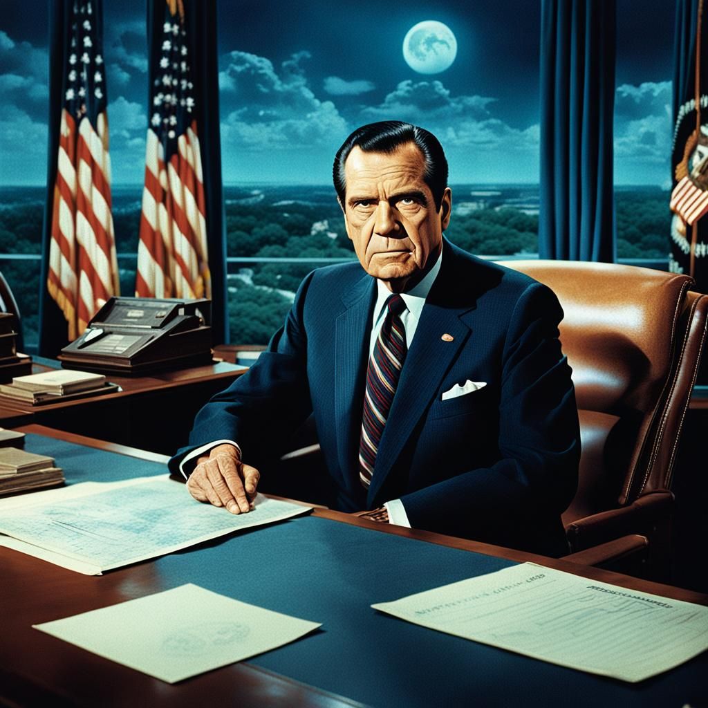 Nixon Resignation: Detailed Matte Painting in Unreal Engine