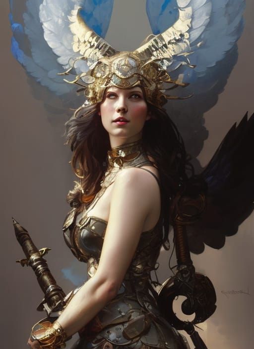 Valkyrie Portrait in Hyperdetailed Style