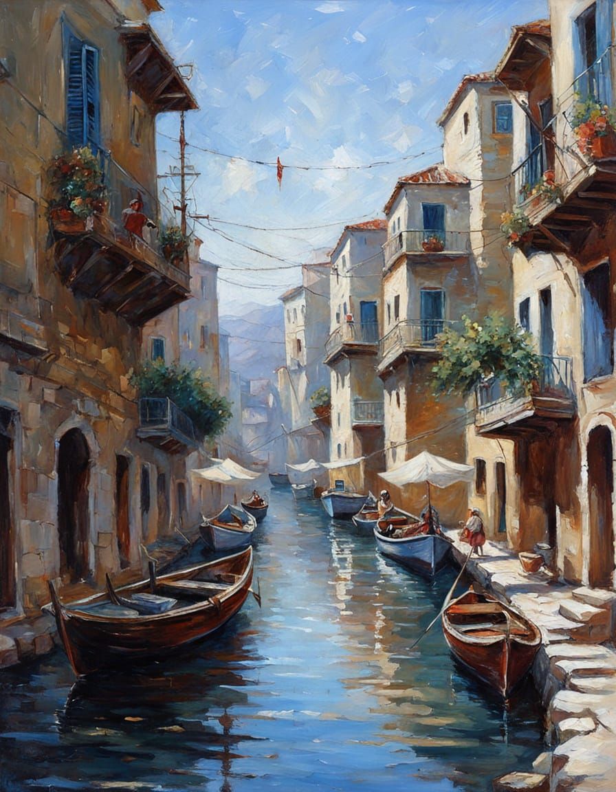 Sad Cat Warms by Fire in Moody Alley