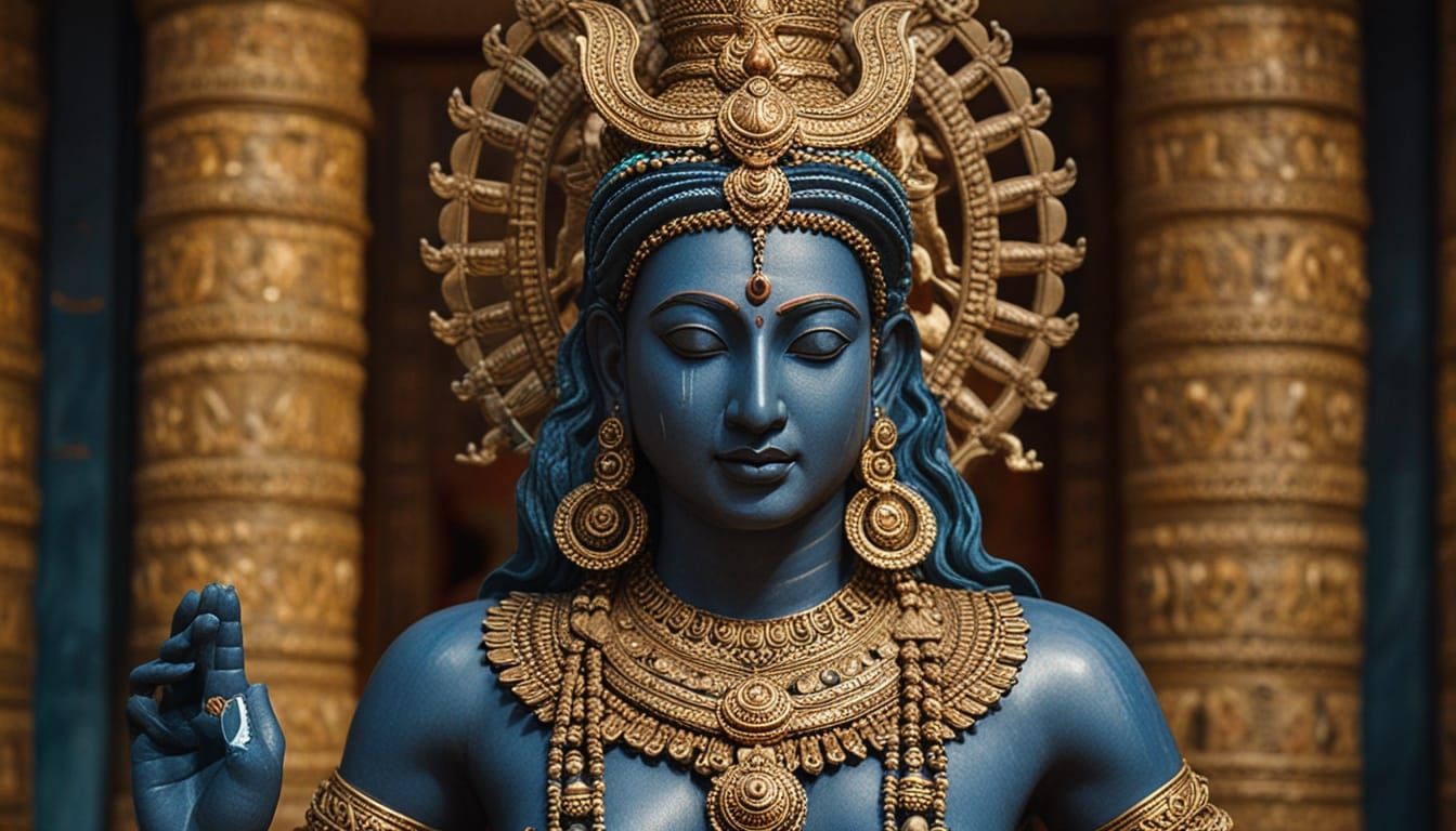 Divine Union in Hyperrealistic Chola Bronze