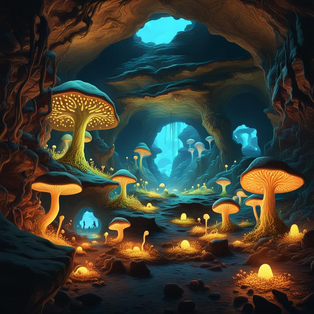 Mysterious Subterranean World in Cinematic 3D Art