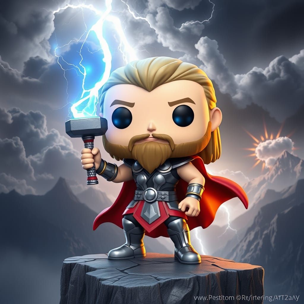 Thor Funko Pop Figure in 3D Anime Style
