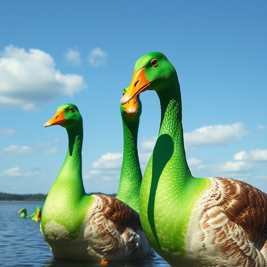 Giant Gay Green Geese