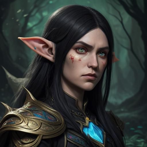 Dark Elf's Banishment: Hyperrealistic Concept Art