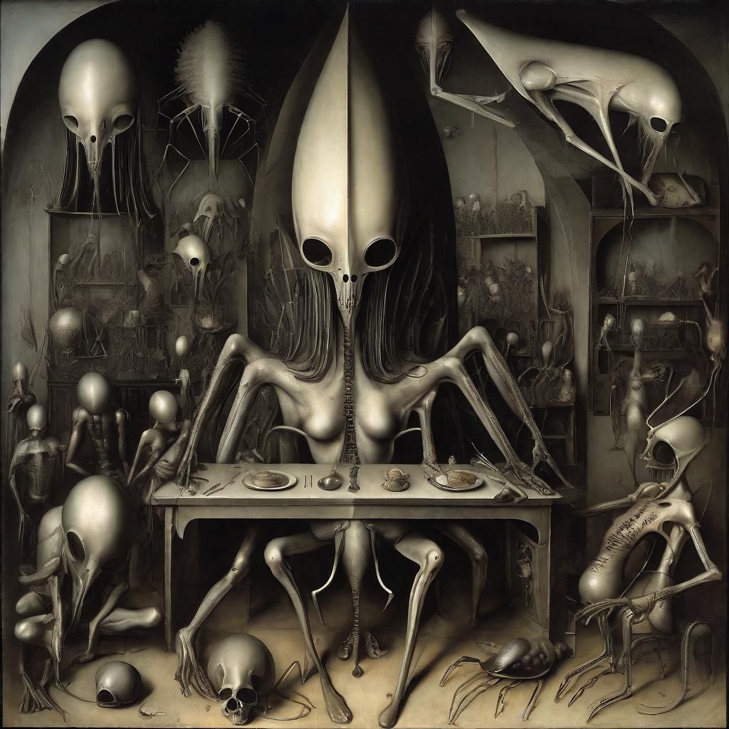 Eldritch Carnage: A Bosch and Giger Fusion