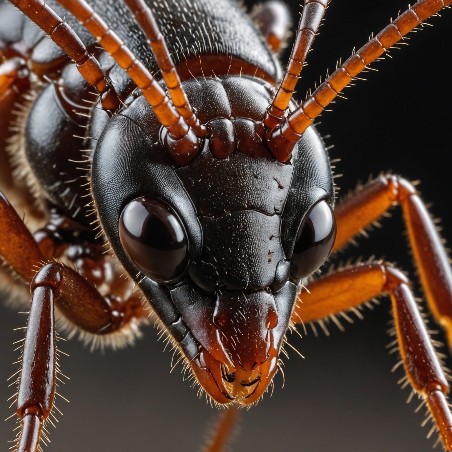 Microscopic Bull Ant Up Close