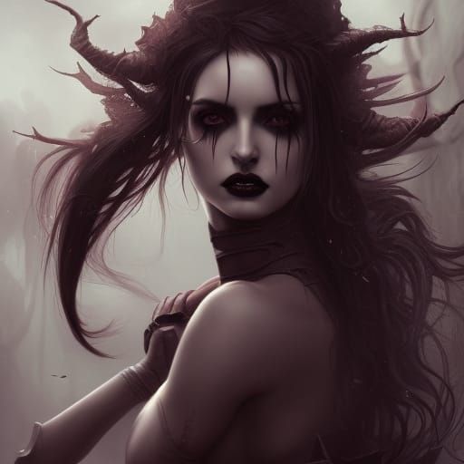 Gothic Centaur in Dungeon, Detailed Matte Painting