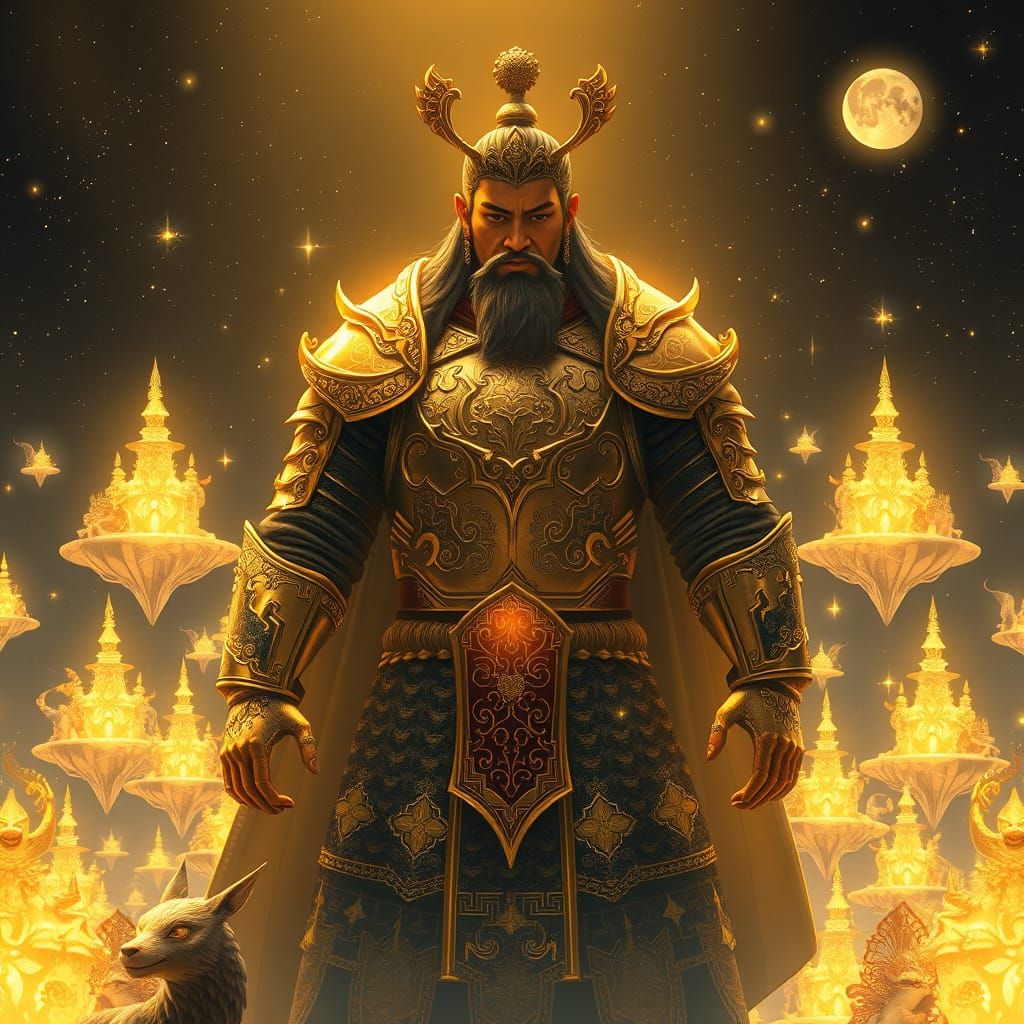 Cosmic Genghis Khan Surveys Dreamlike Garden of Glowing Isla...