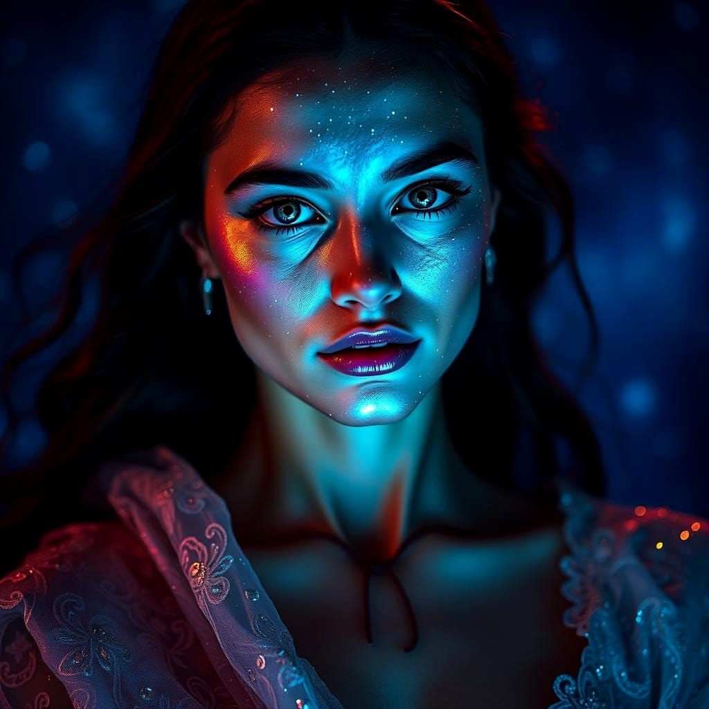 Hyperrealistic Woman: A Diamond in the Sky