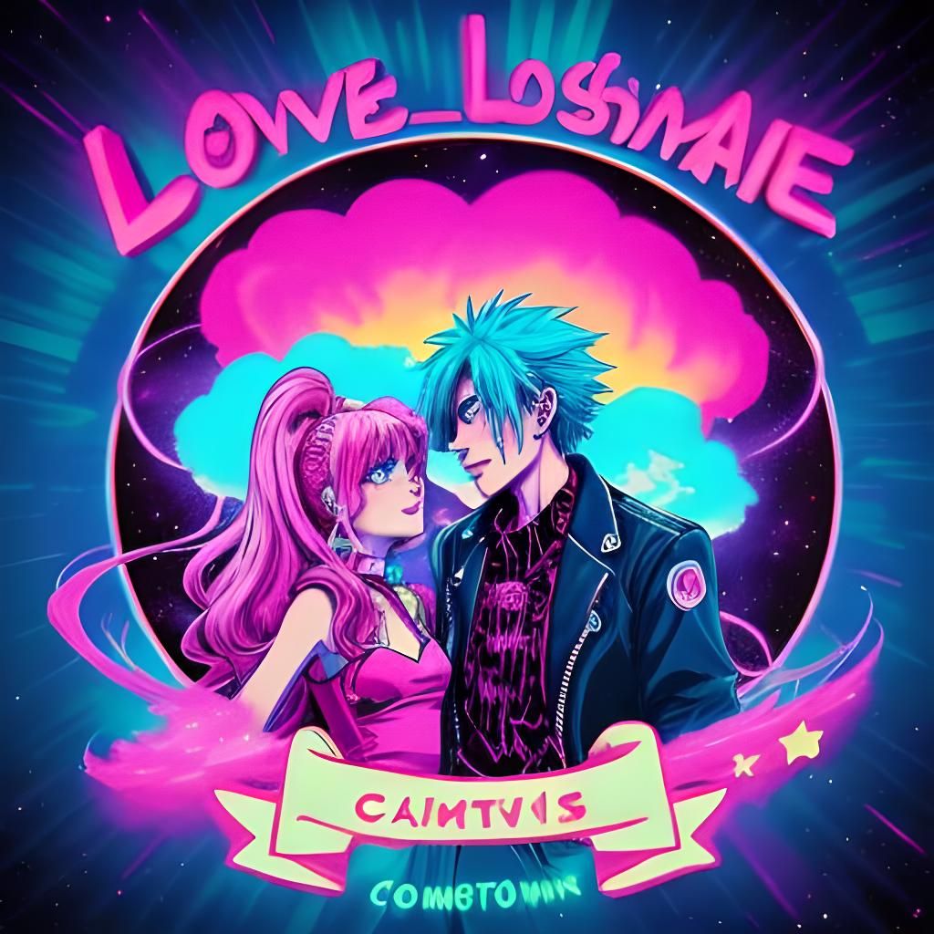 Anime Showdown in a Synthwave Cotton Candy Hellscape