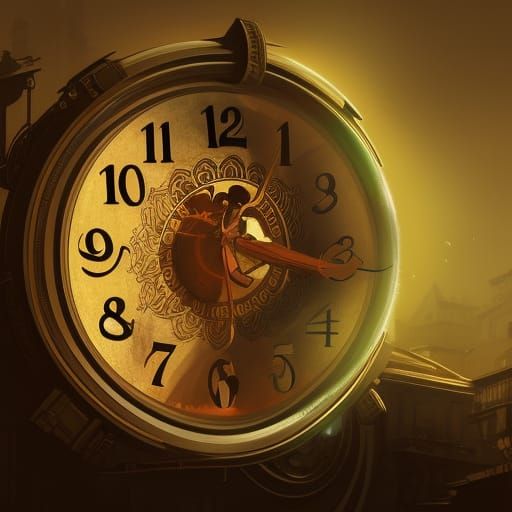 Intricate Clockwork in Art Nouveau Style