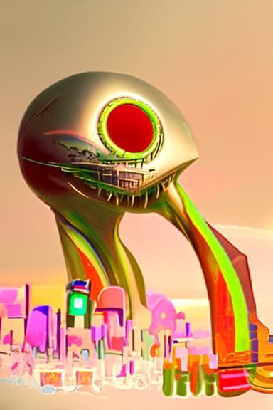 Futuristic Alien Cityscape