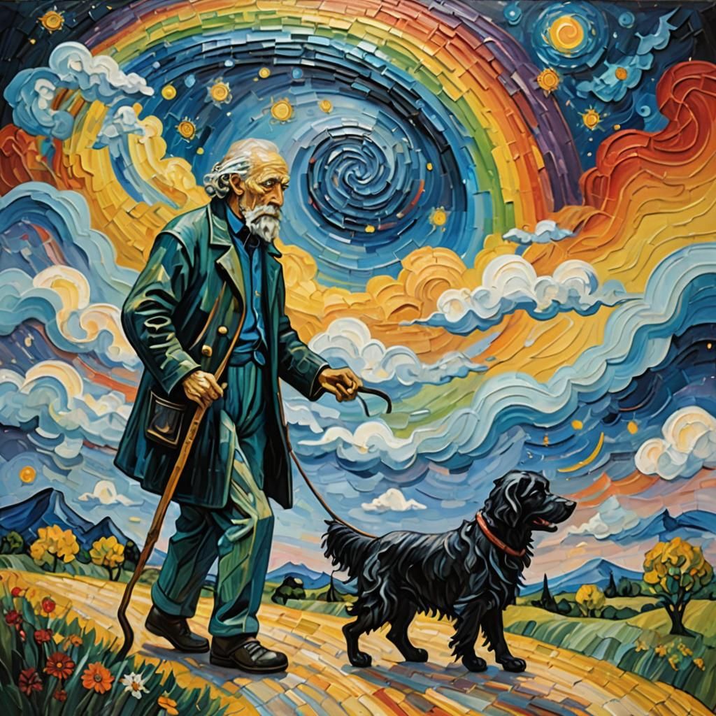 Ascension: A Van Gogh-Style Oil Painting