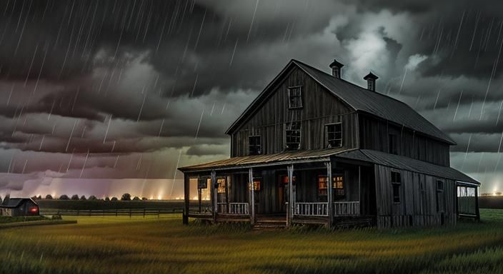 Farmhouse on a Dark and Stormy Night