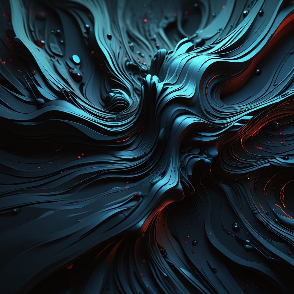 Dark Cyberpunk Digital Abstraction