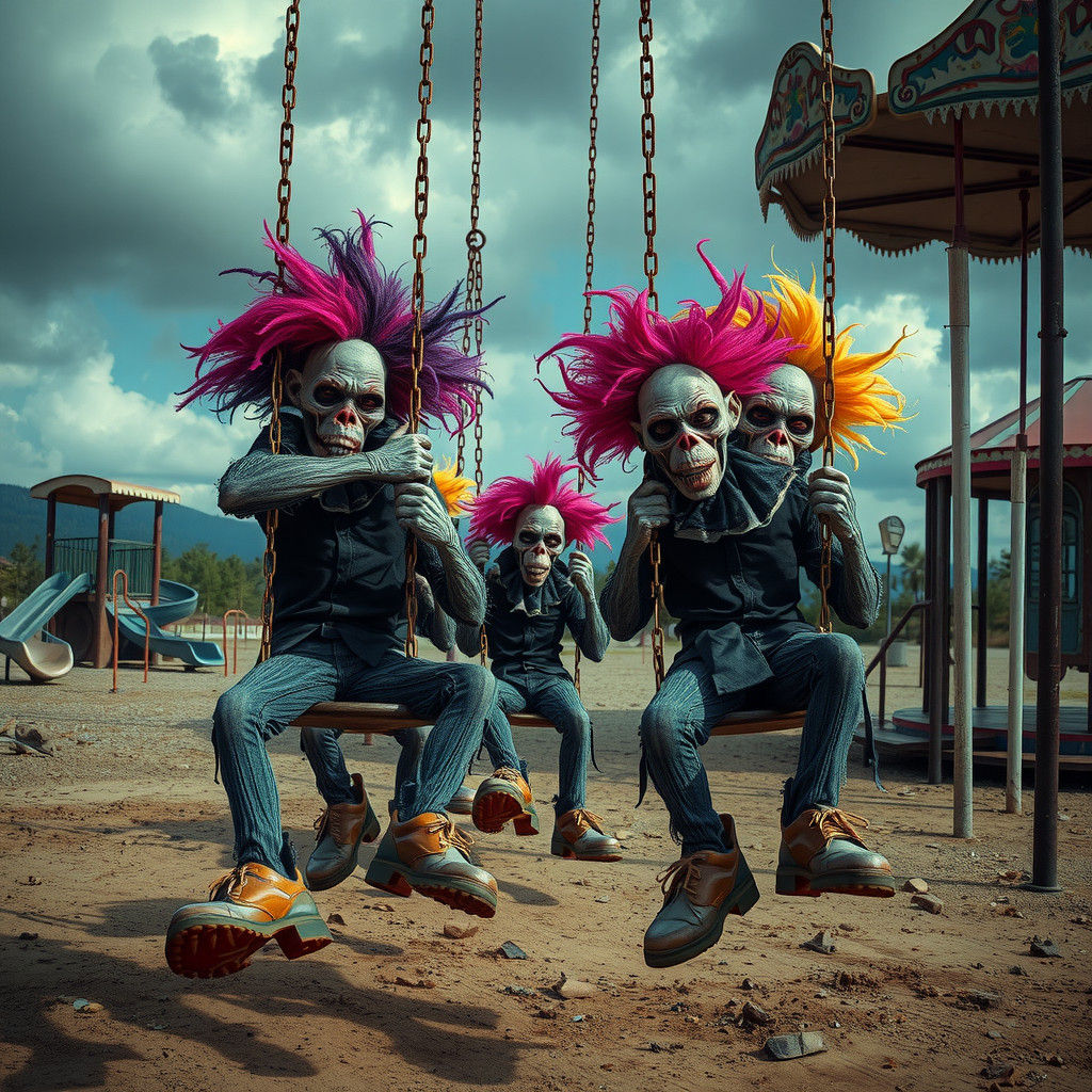 Undead Monkey Clowns in Post-Apocalyptic Playground