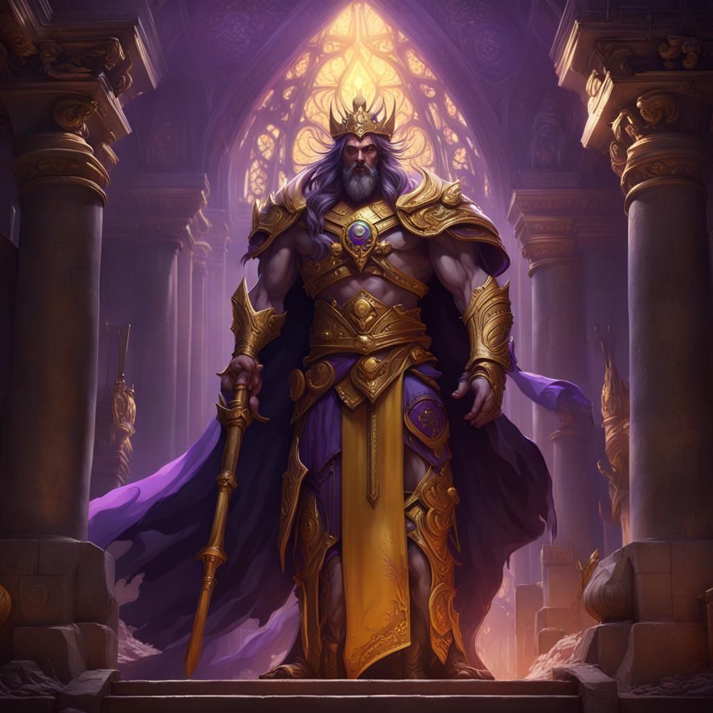 God King Darius: Dark Fantasy Concept Art