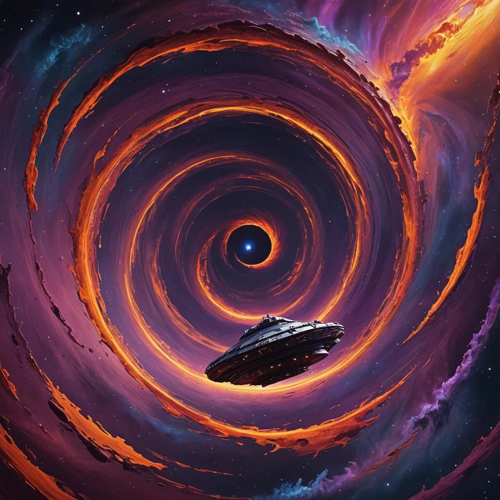 Spaceship Journey Through a Rothko-Inspired Wormhole