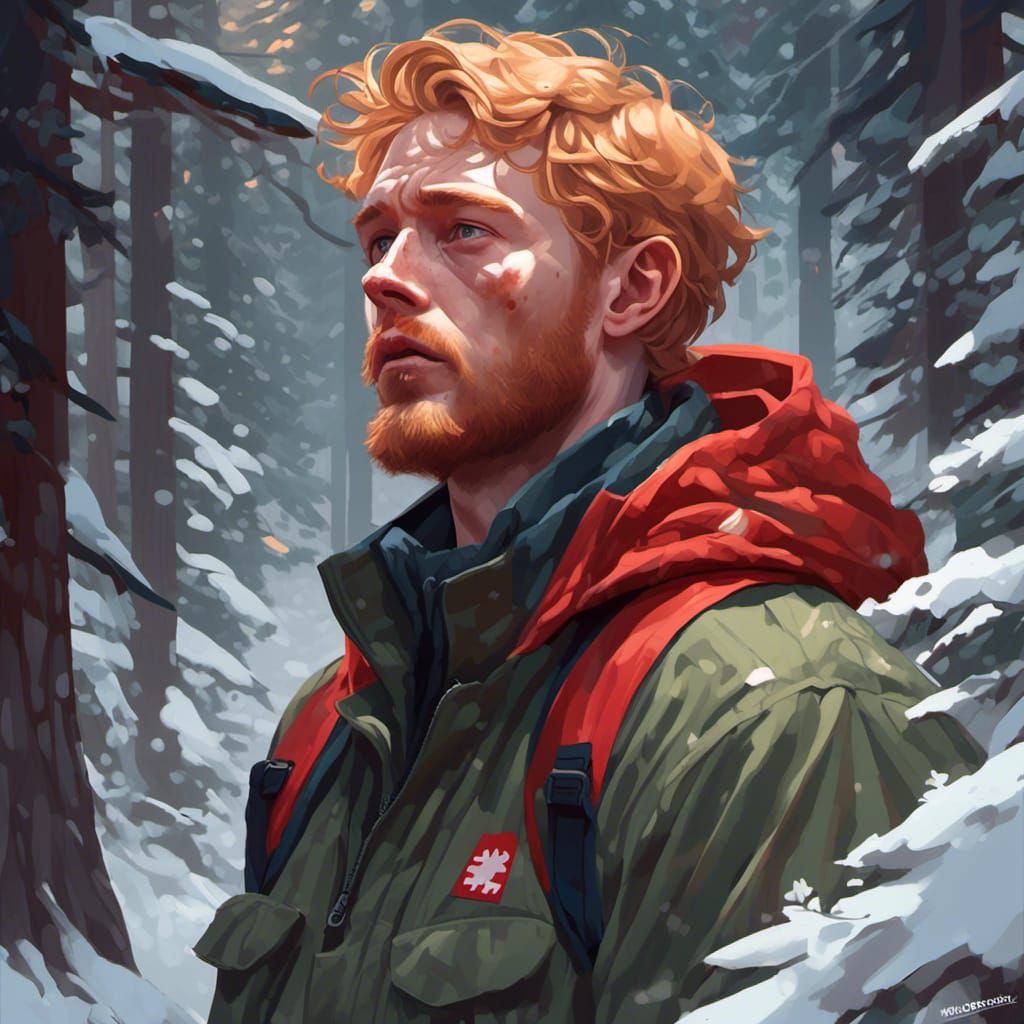 Terrified Hiker Lost in Snowy Forest at Night