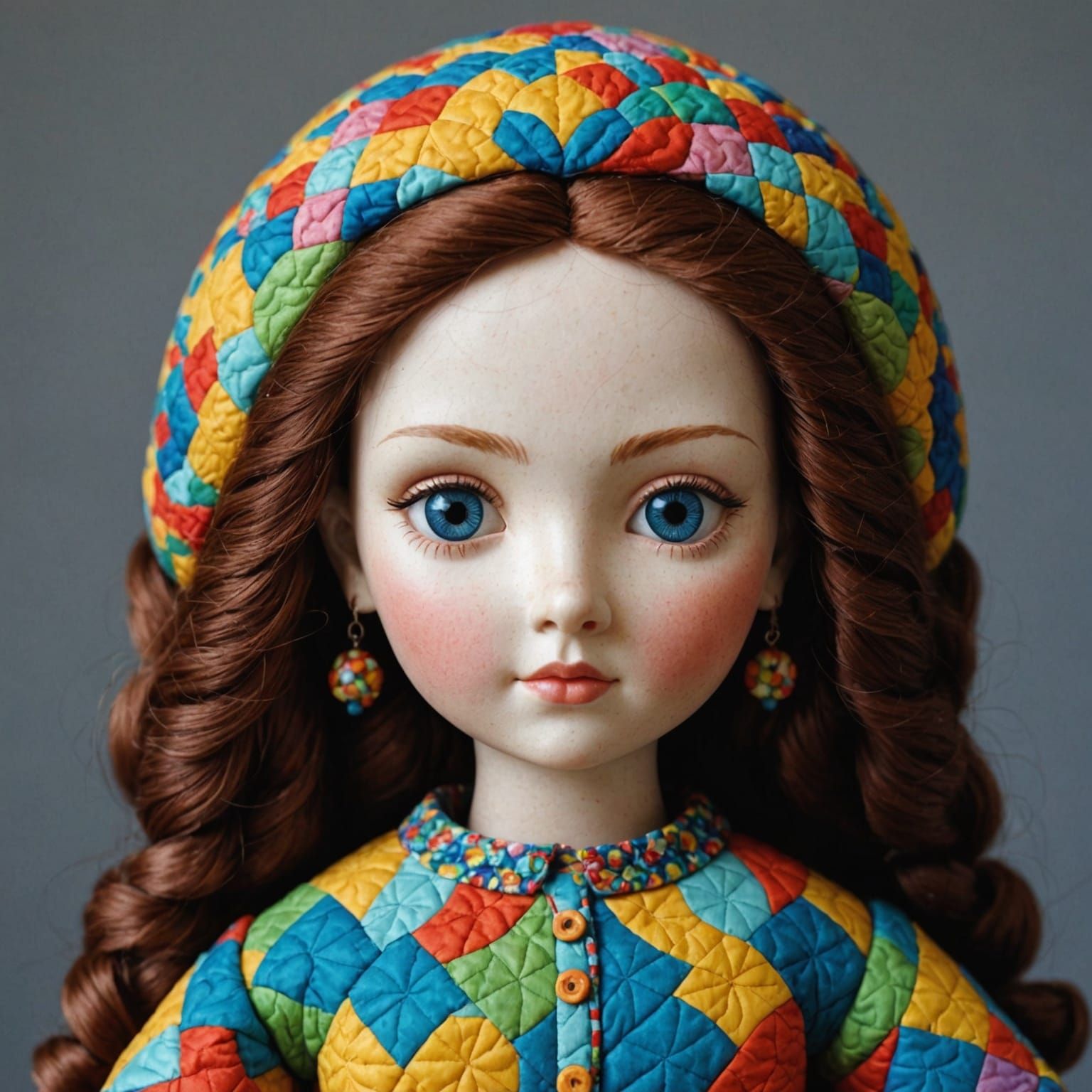 Surreal Patchwork Doll Character Design