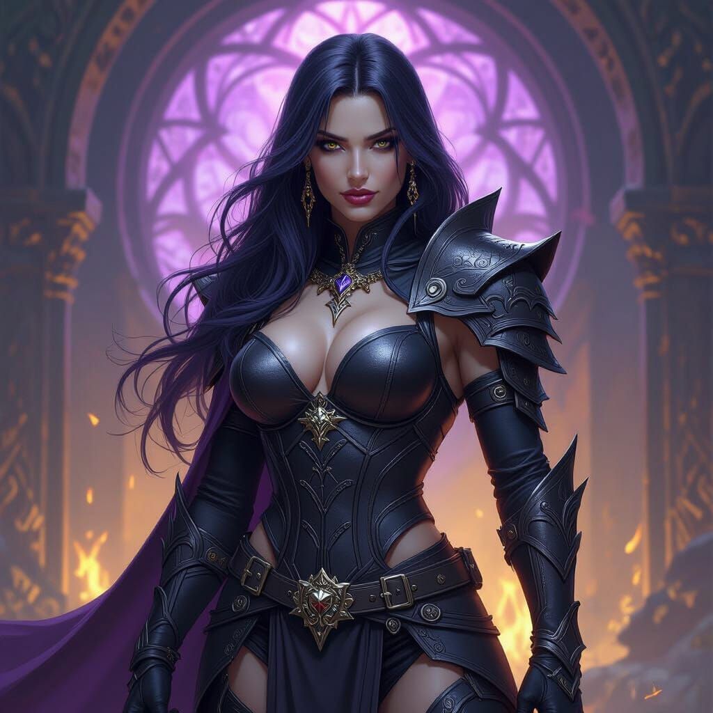 Beastly Drow Muscle Mommy in Dark Fantasy Art