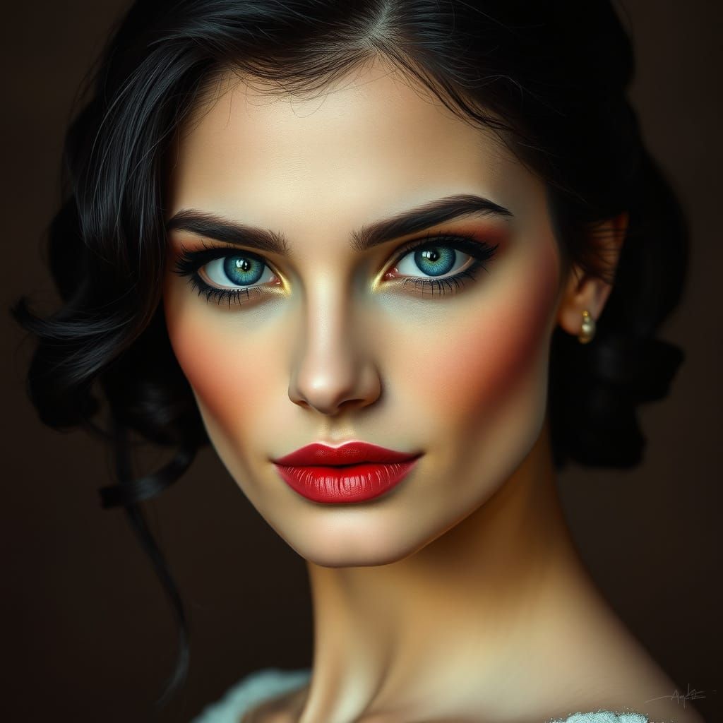 Elegant Renaissance Woman in Regal Austerity