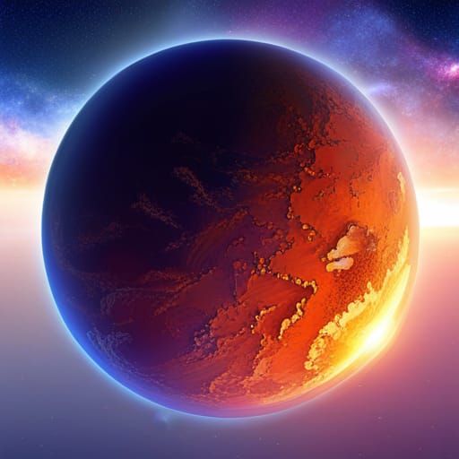 Spectacular Alien Planet with Unique Landscapes