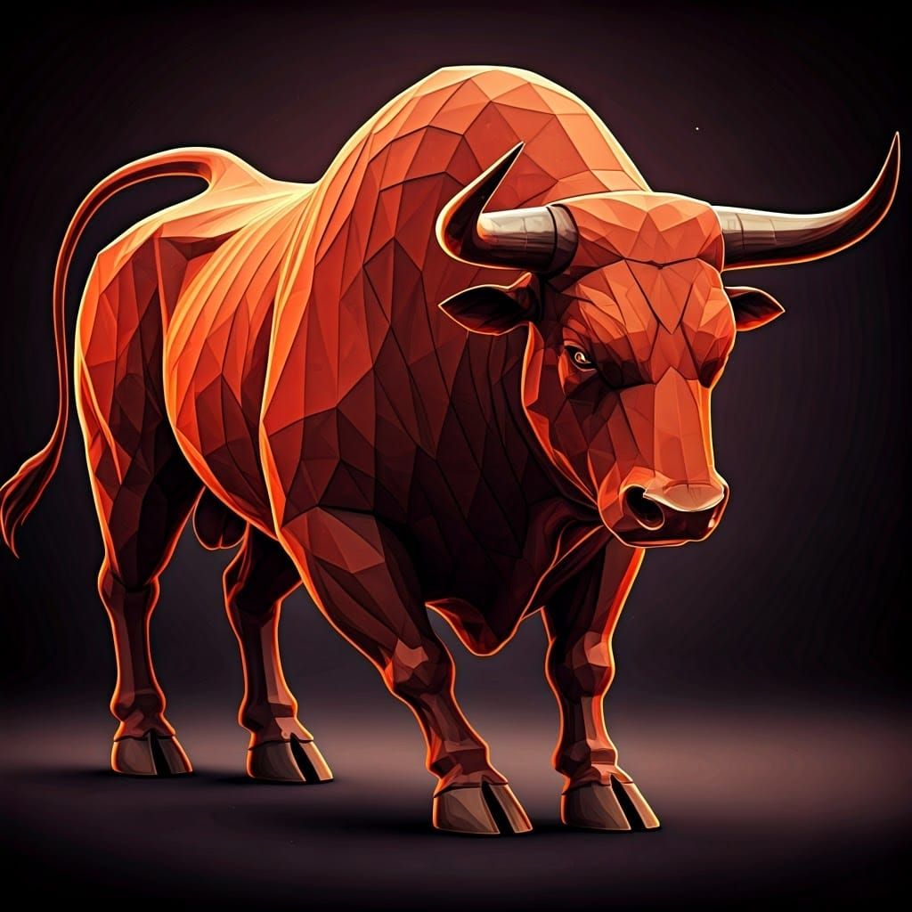 Geometric Bull: Futuristic Industrial Design