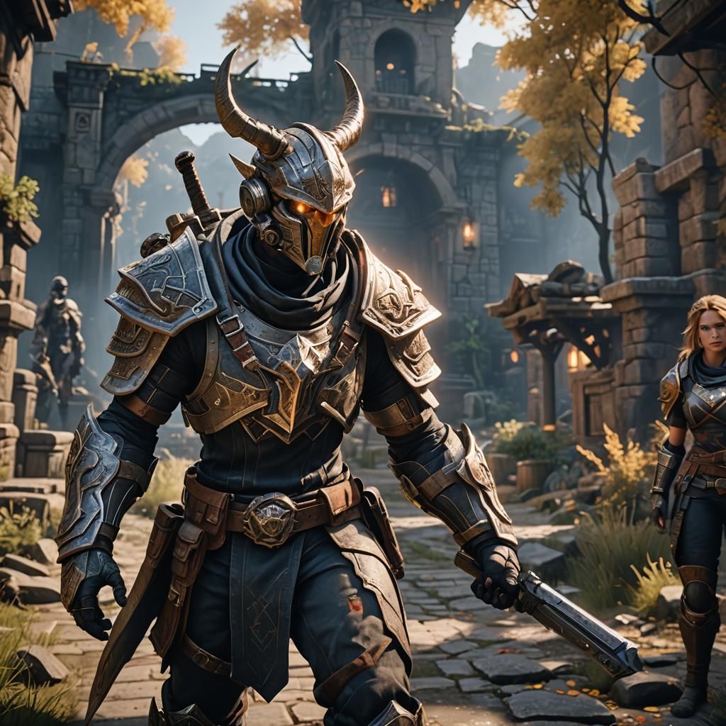 Detailed 3D Game Character in Cinematic Style