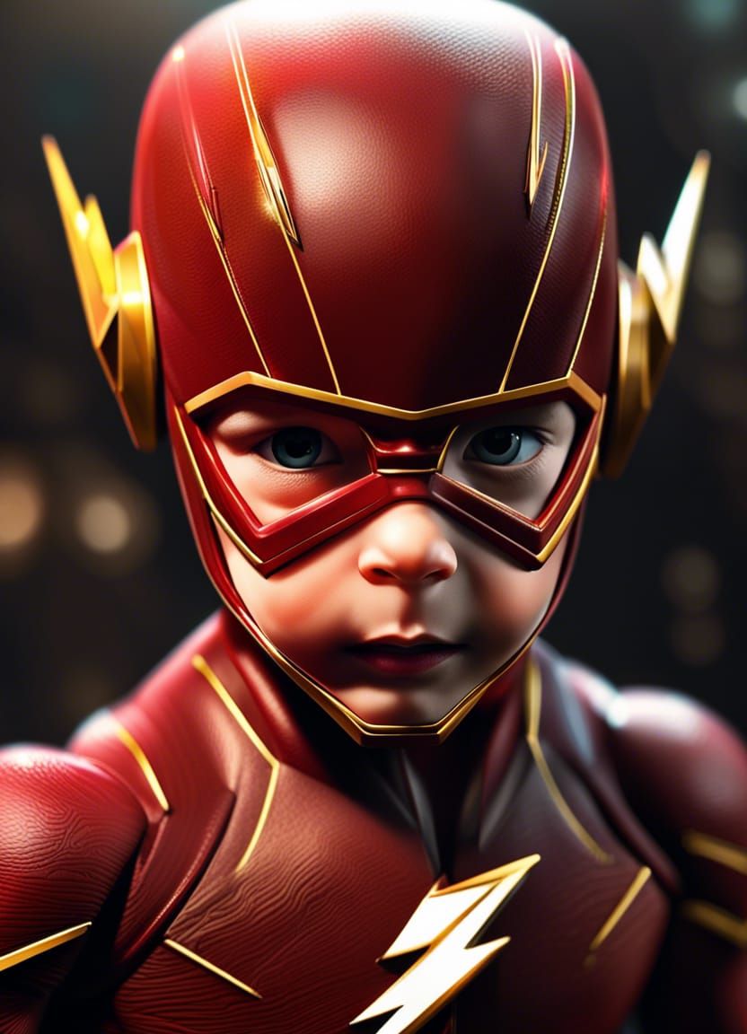 Hyperrealistic Baby Flash Concept Art
