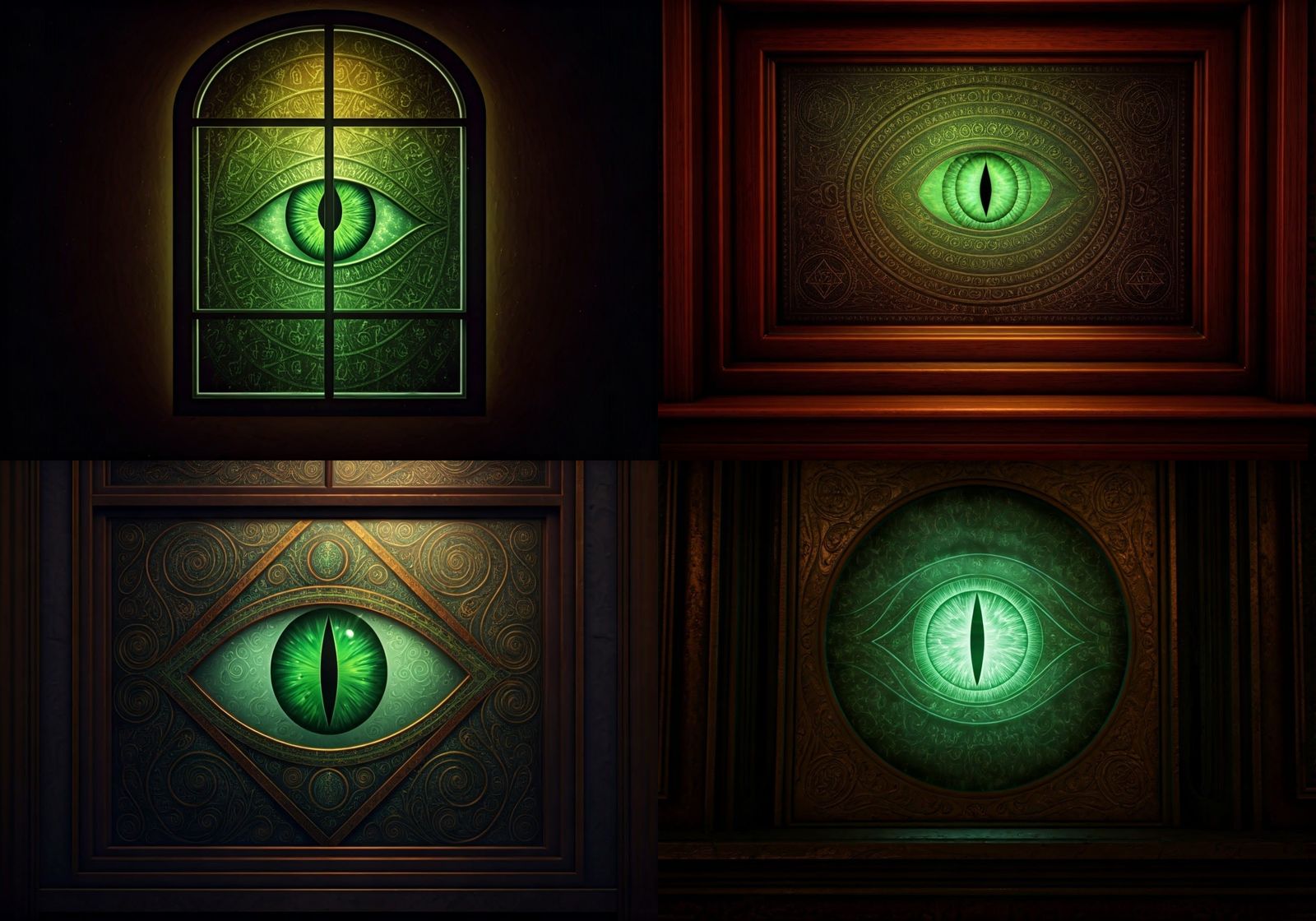 Mystical Fortune-Teller Shop Window in Cinematic Style