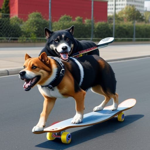 Adorable Dogs Shredding on Skateboards