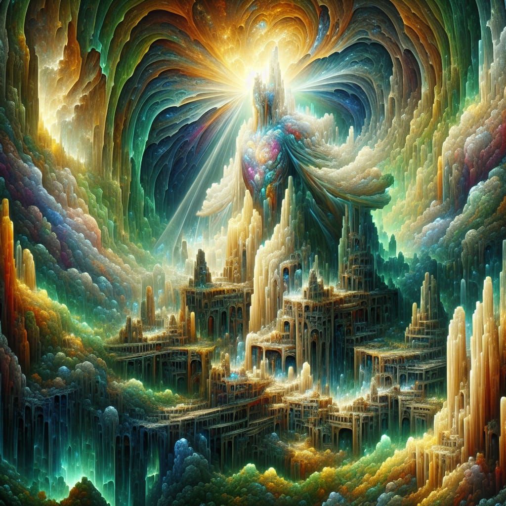 Jeweled Fireagate Speleothem in Karst Cavern