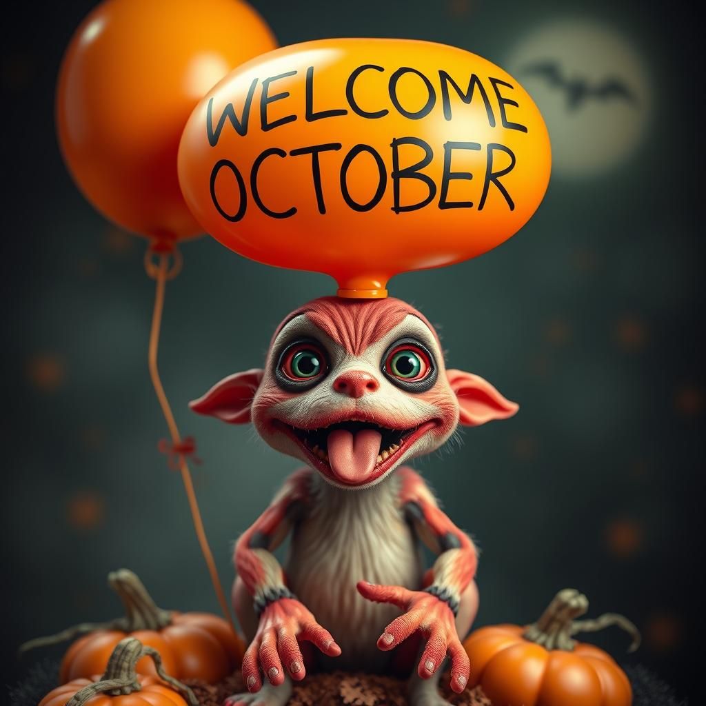 Hyperrealistic Halloween Creature Welcomes October